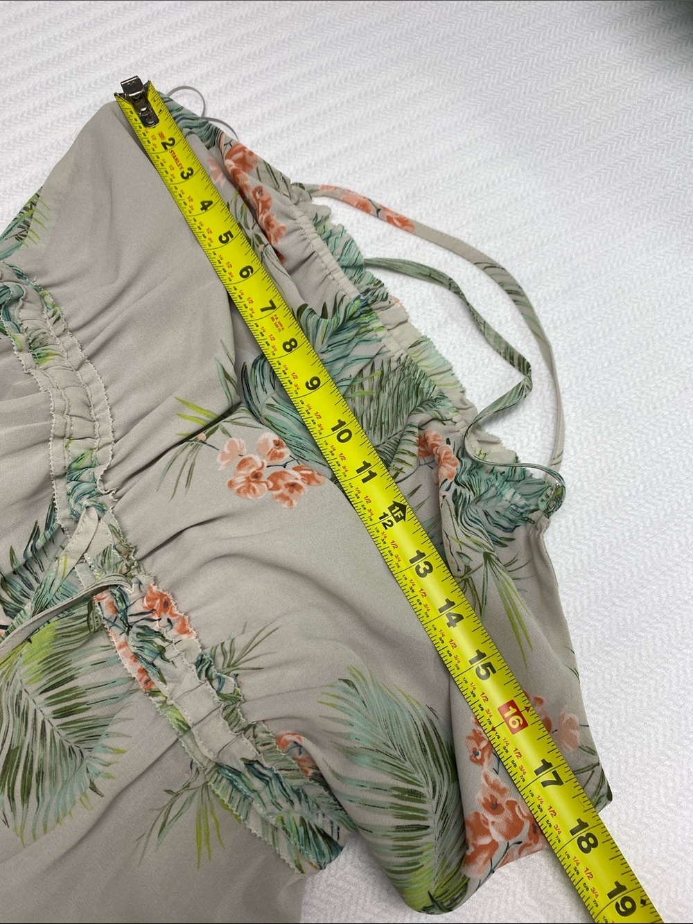 Floral Tiered Maxi Dress Romantic Resort Boho Tropical Flowy Island Chic Medium - Picture 13 of 14